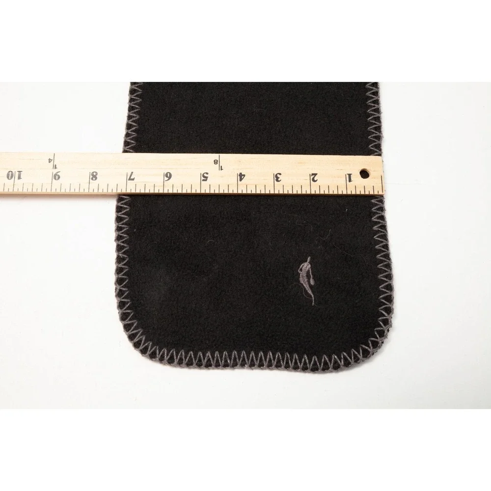 NBA Scarf Mens OS Black Fleece Whipstitch Logo Winter Neckwear Made in Canada